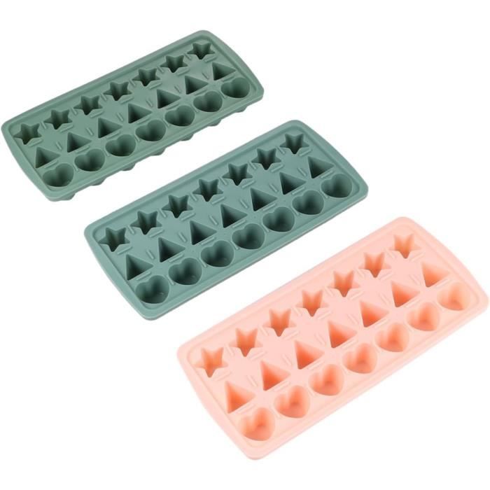 Plateau De Congélation En Silicone Avec Couvercle - Lot De 2 Moules Alimentaires Grand Format