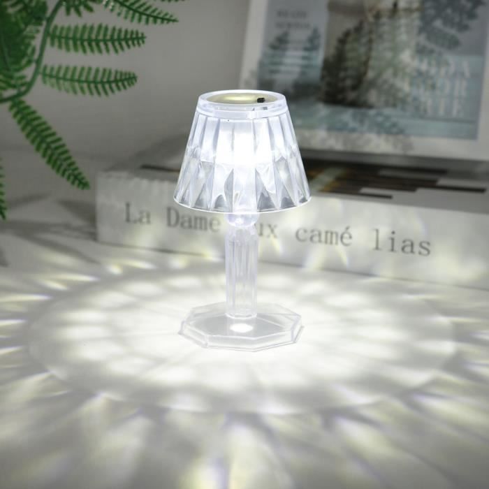 Lampe de table sans fil en cristal Lampe de table en acrylique