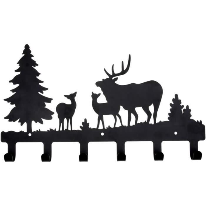 Porte-serviettes double en métal blanc / bois en U, 40x20x81cm - Qechic