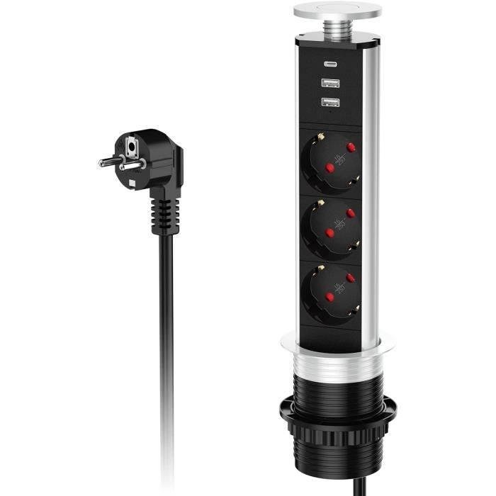 Prise Encastrable Plan De Travail Prise Encastrable 3 Prises Avec Usb 
