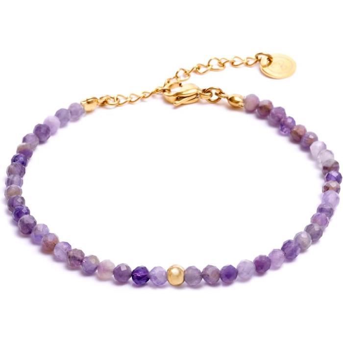 BERGERLIN Bracelet Bouddha Avec De Véritables Perles En Pierre Naturelle Ou En Pierre De Lave De 8 Mm - Bracelet En Pierre Naturelle Avec Certificat D' Authenticité, 18 Centimeters, Pierre