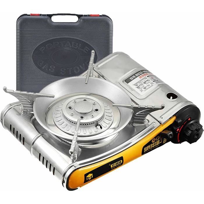 Réchaud Gaz Portable BAZERGA - 2200W Ultra-mince Avec Mallette - Pour Camping Et Pique-nique