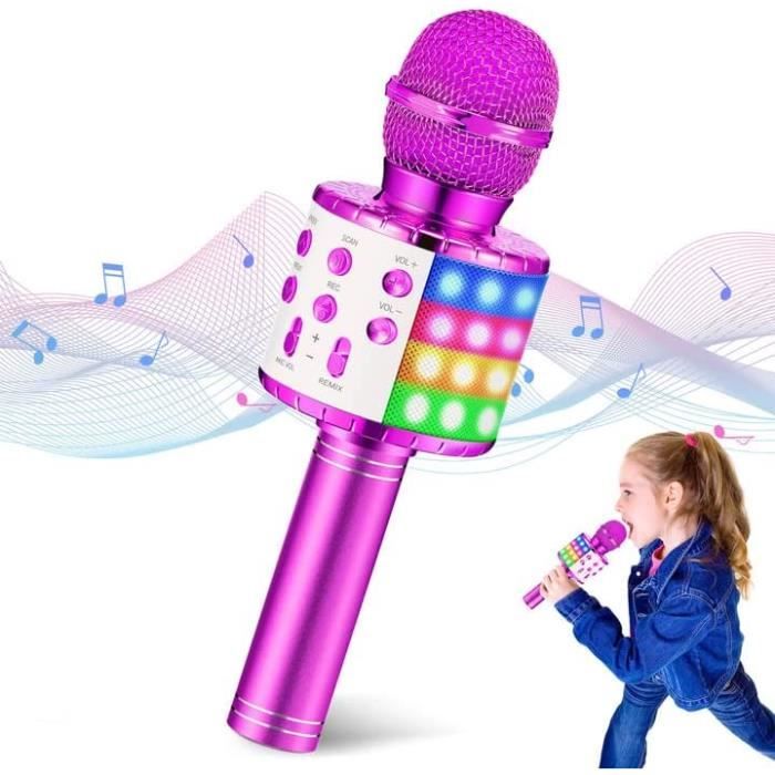 Cadeau Fille 4-12 Ans, Micro Enfant Jeux Fille 4-12 Ans Cadeaux pour  Enfants Fille Adulte, Micro Microphone Karaoke Compatible A122 - Cdiscount  Jeux - Jouets