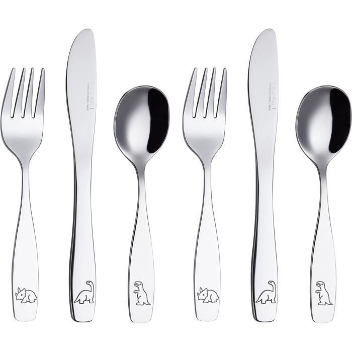 Couverts pour enfants en acier inoxydable,3 sets de couteaux Couverts pour enfants en acier inoxydable,3 sets de couteaux