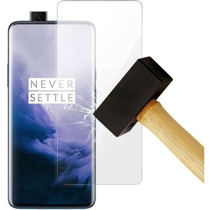 Ibywind Protection d Écran pour OnePlus 7T Pro/OnePlus 7 Pro Paquet de 2 ,Protecteur D'écran de Caméra,Protection arrière Effet Fibre de Carbone,Compatible avec Lecteur d'empreintes digitales 