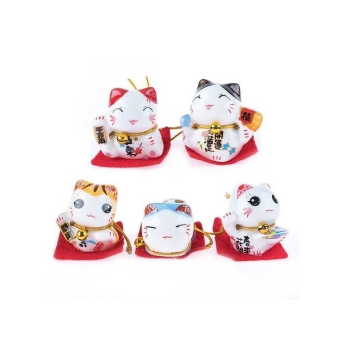 Coffret 5 Figurines Maneki Neko Le Chat Japonais Du Bonheur Cdiscount Maison Coffret 5 Figurines Maneki Neko Le Chat Japonais Du Bonheur Cdiscount Maison