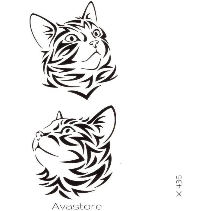 Tatouage Temporaire Femme Chat Tete De Chat Tatouage Ephemere Chat Pour Femme 318 Cdiscount Au Quotidien