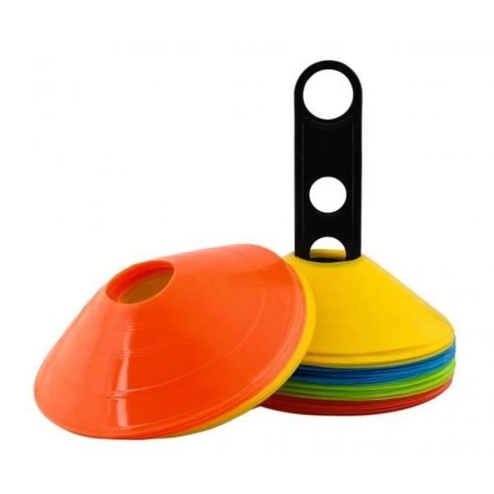 10 Marqueurs De Sol Forme Pied - Pour Entraînement Football, Tennis - PVC Durable - Couleurs Vives - Kit Marquage Terrain