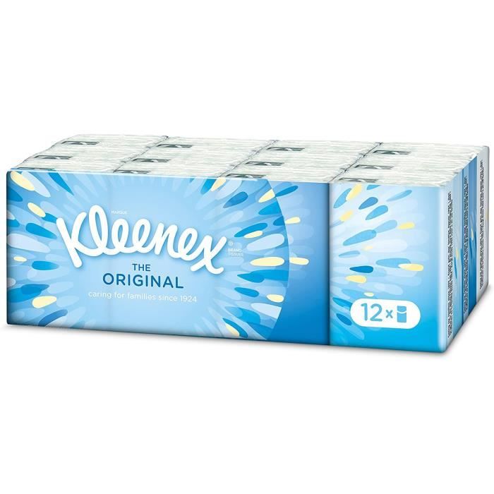 Mouchoirs Kleenex – The Original – Mouchoirs – 12 paquets 21481 - Cdiscount  Maison