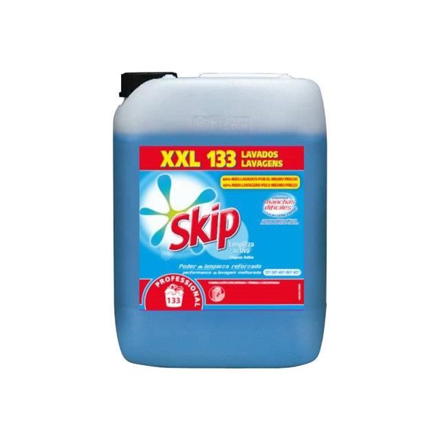 Skip XXL Détergent liquide bouteille 10 l 133 charges professionnel prêt à l'emploi bleu