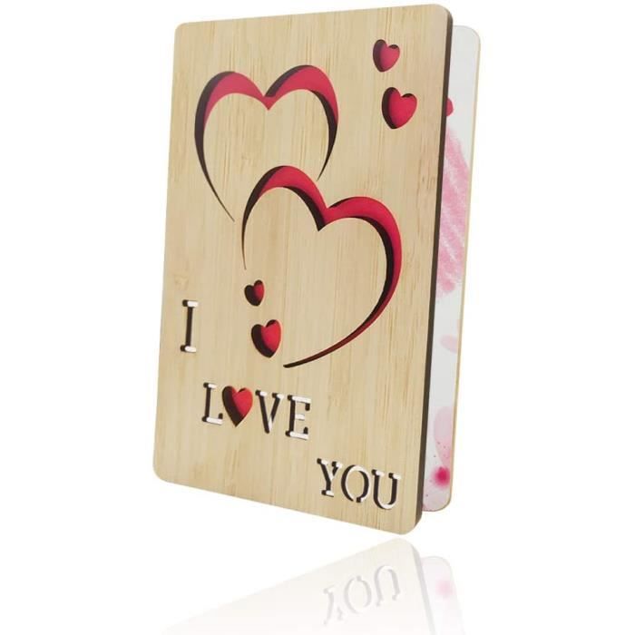 Carte De Voeux En Bois A Cartes De Voeux Carte De Voeux Anniversaire Carte Mariage Bambou Fait A La Main Carte Anniversaire Carte Damour Cuisine Et Maison Decorations Et Accessoires De Fetes