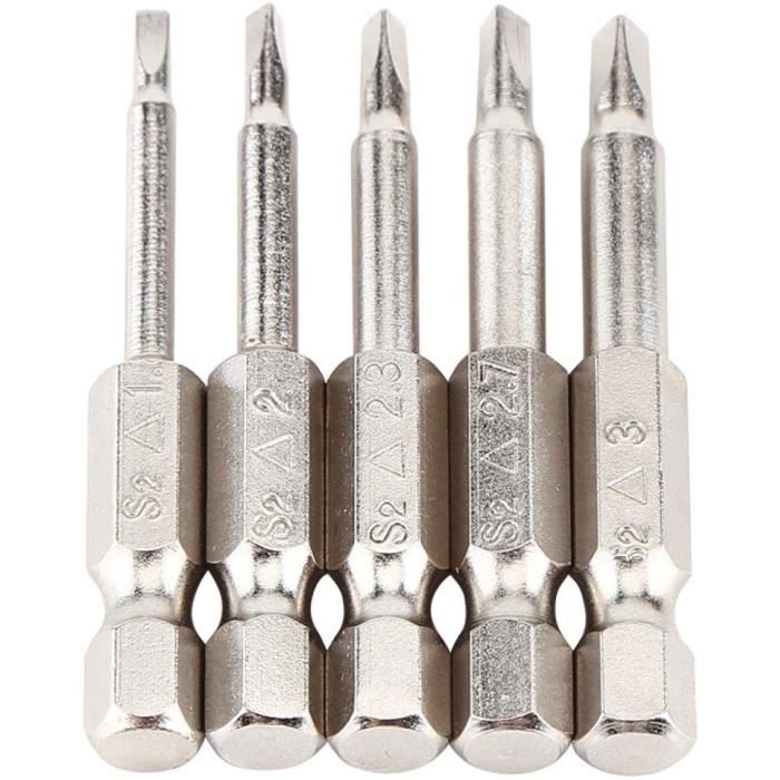 Lot De 3 Embouts Tournevis Torx T50 6,35mm - Tige Hexagonale 50mm Magnétique Inviolable En Acier S2