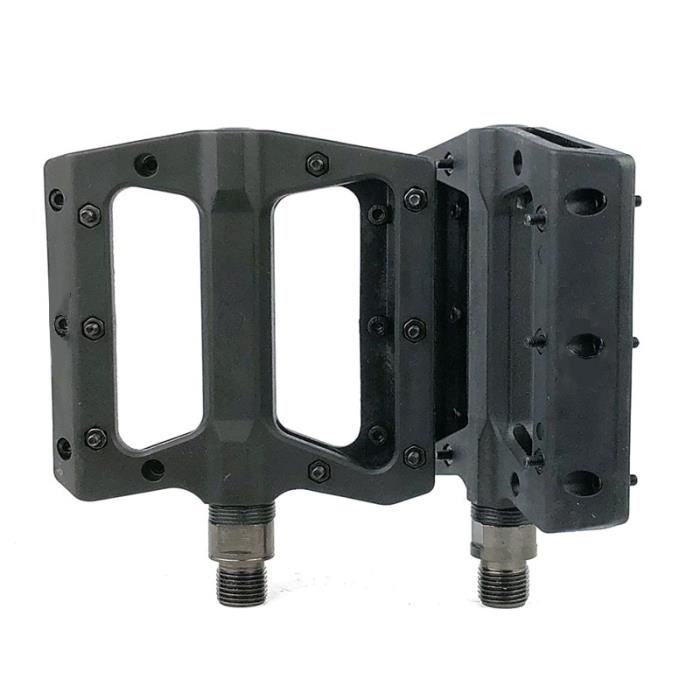 Pédales Plates (plateforme) Pour VTT/Vélo - Compatibles Shimano - Grande Plateforme En Nylon - Axe 9/16"