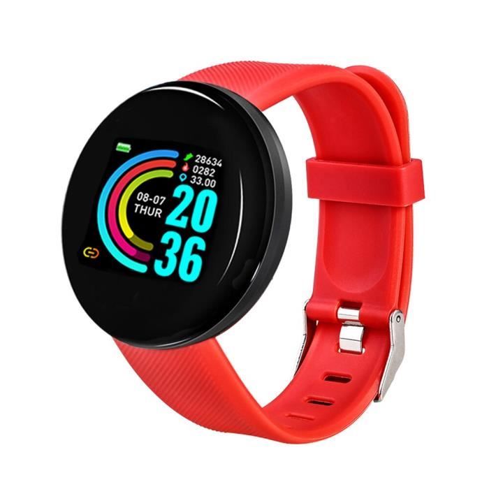 Montre connectée,Personnes âgées SOS Bracelet intelligent montre  intelligente Bluetooth GPS Information pousser la - Type Rouge - Cdiscount  Téléphonie