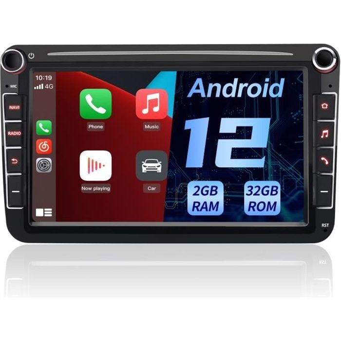AWESAFE Autoradio Android 12 pour Golf 5 6 VW Passat Polo Seat Skoda,8''écran Tactile,Carplay Android Auto RDS,GPS,WiFi[2Go+32Go]