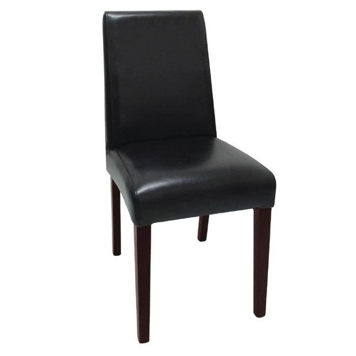 Chaises en simili cuir noires Bolero - Lot de 2 - Contemporain - Salle à manger Chaises en simili cuir noires Bolero - Lot de 2 - Contemporain - Salle à manger