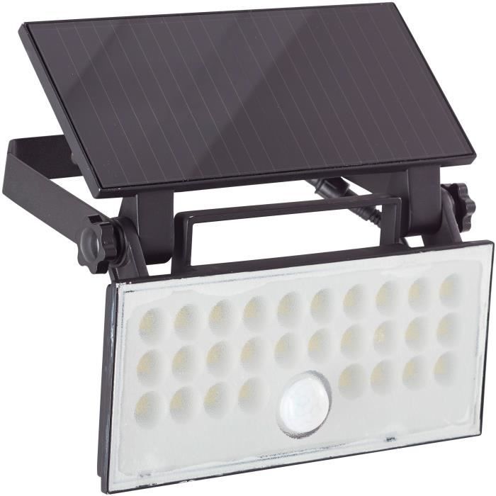 Applique extérieure - BRILLIANT - LUTON - LED et solaire - Détecteur de mouvement - Plastique et mét