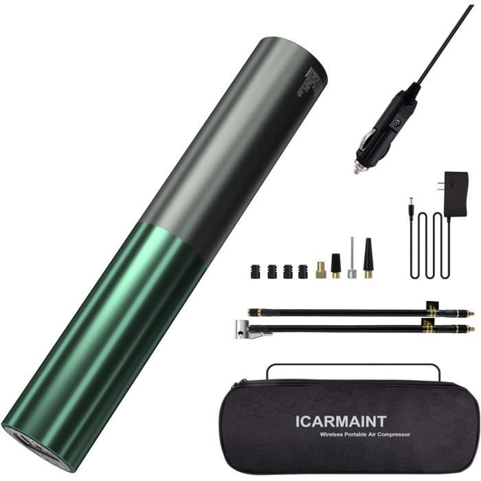 Pompe à Vélo électrique Portable - 120 PSI Max, Affichage Numérique - Valves Presta Et Schrader - Arrêt Automatique, Lumière LED - Rechargeable USB