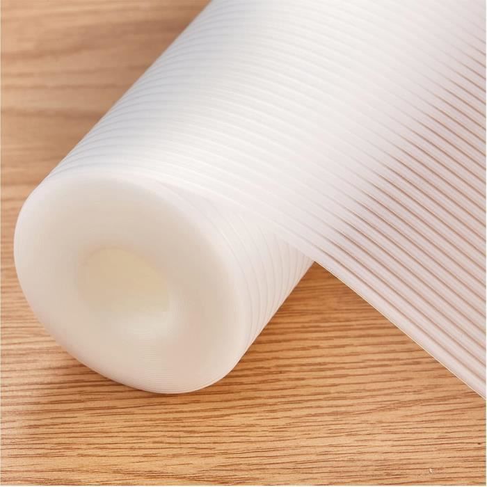 Tapis Adhésif Antidérapant Pour Tiroirs, étagères, Frigo – Blanc, EVA 0,6 Mm – Rouleau 35 Cm X 5 M