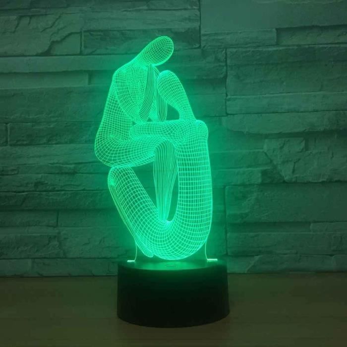 Veilleuse 3D Illusion Football - Lampe Foot 16 Couleurs Pour Chambre Enfant Garçon, Cadeau Foot 7-14 Ans