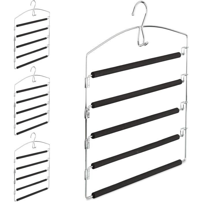4X Cintre Multiple En Métal Peu Encombrant Rembourré Pour Robes ...