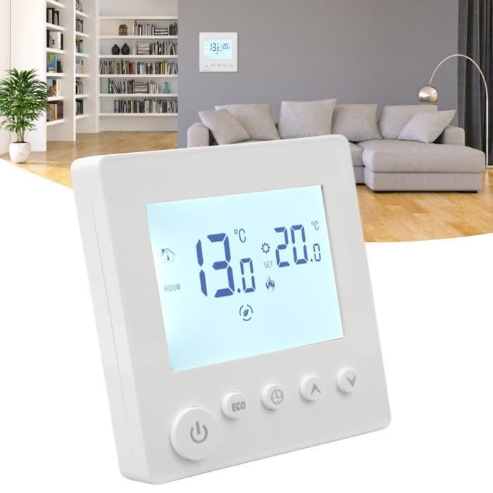 Thermostat Numérique Domestique - Contrôle Chauffage, Plage -50 à 110°C, Précision 0.1°C, Sortie 10A