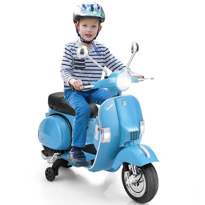 Moto VESPA Électrique Piaggio pour Enfant 3-8 Ans - DREAMADE - Bleu -  Cdiscount Jeux - Jouets