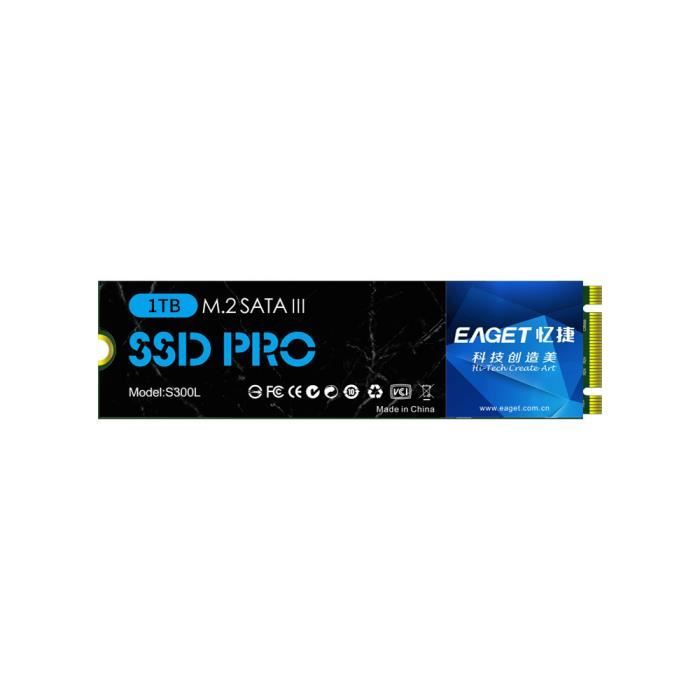 Top achat Disque SSD EAGET S300L SSD M.2 (NGFF) Disque dur SSD 1 To SSD Compact Slient antichoc pour PC portable pas cher