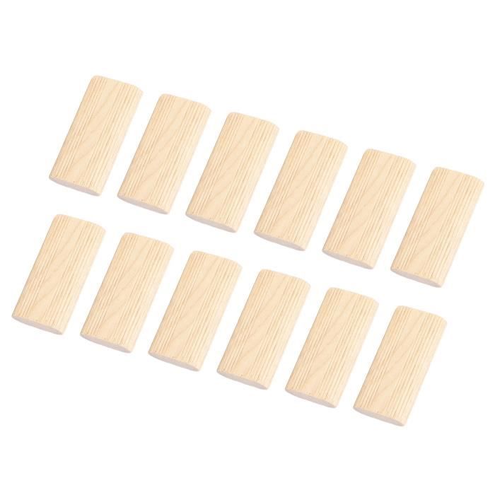 OLYCRAFT 50pcs Tiges Chevilles Bois Demi Ronde 151mm - Bâtonnets Bois Pour Bricolage, Décoration Et Tapisserie