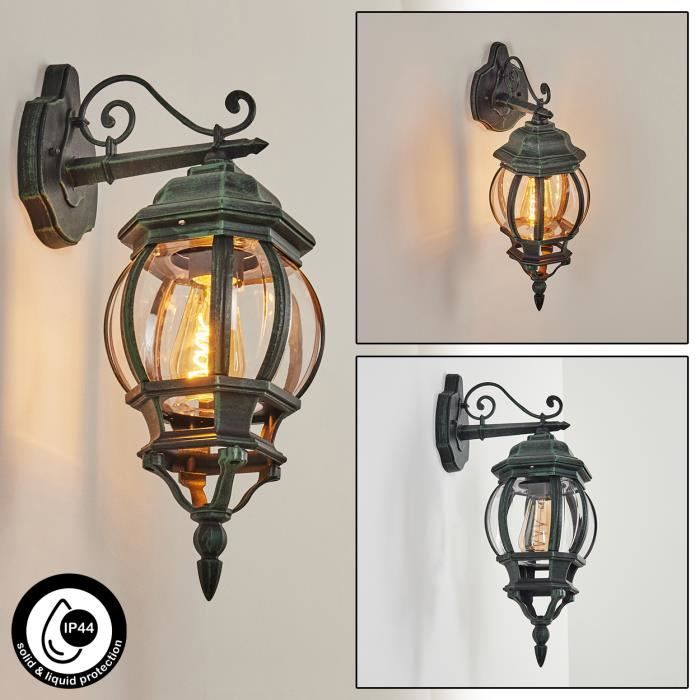 Lampe murale dextérieur - HOFSTEIN - Meyen - Métal/Verre - Antique - IP44