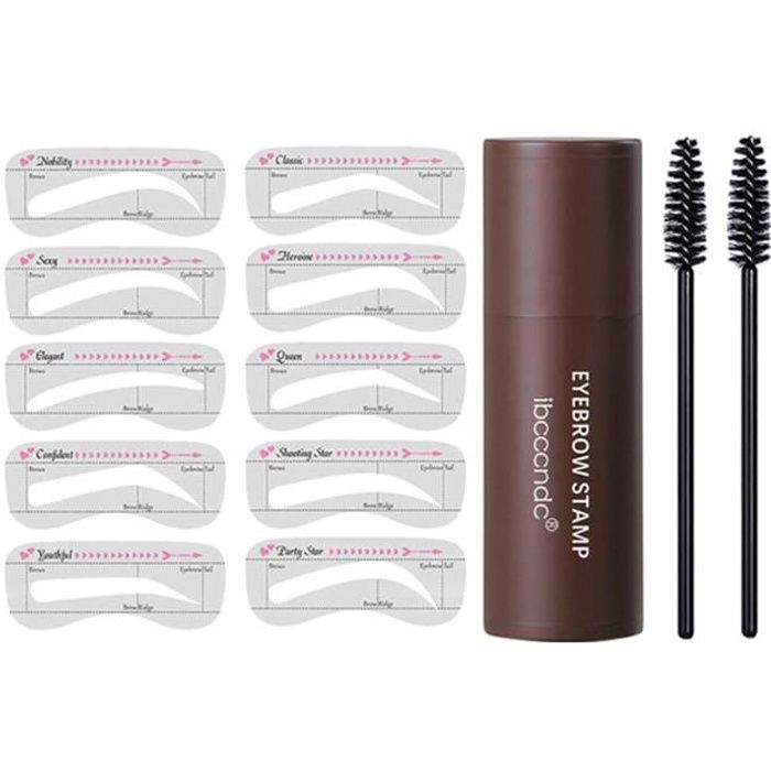 Kit De Mise En Forme De Tampon À Sourcils Définition De Maquillage  Imperméable En Une Étape Marron Foncé Prerryia - Cdiscount Au Quotidien