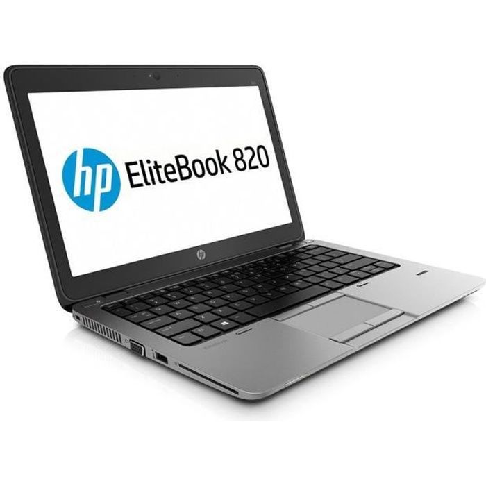 Top achat PC Portable HP EliteBook 820 G1 - PC Portable - 12.5'' - (Core i5-4300U - 1.9 GHz, 8Go de RAM, Disque SSD 128Go SSD, WiFi, Windows 10, AZERTY pas cher
