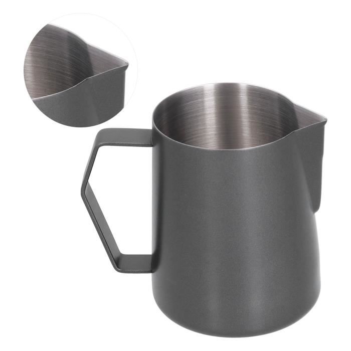 Pichet à Mesurer Acier Inox 1,5 L - Tasse Graduée Professionnelle Avec Poignée Robuste - Idéal Machine Expresso & Latte Art