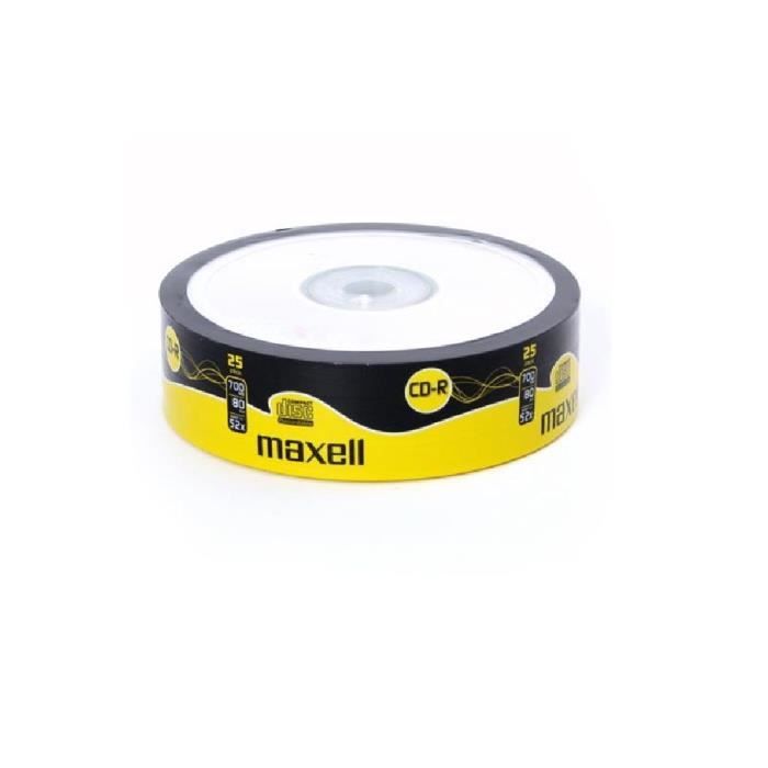 Maxell CD R80XL 25 x CD R 700 Mo 80 min 52x spindle - vue 2