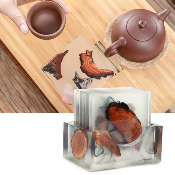 Lot De 6 Dessous De Verre Absorbants, Résistants à La Chaleur, En