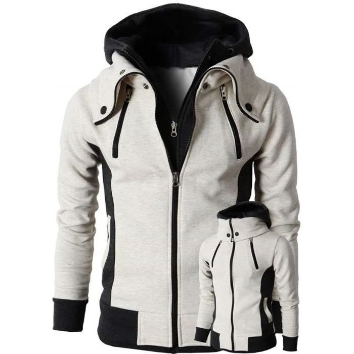 Veste a Capuche Homme Marque Sport Sweat Veste