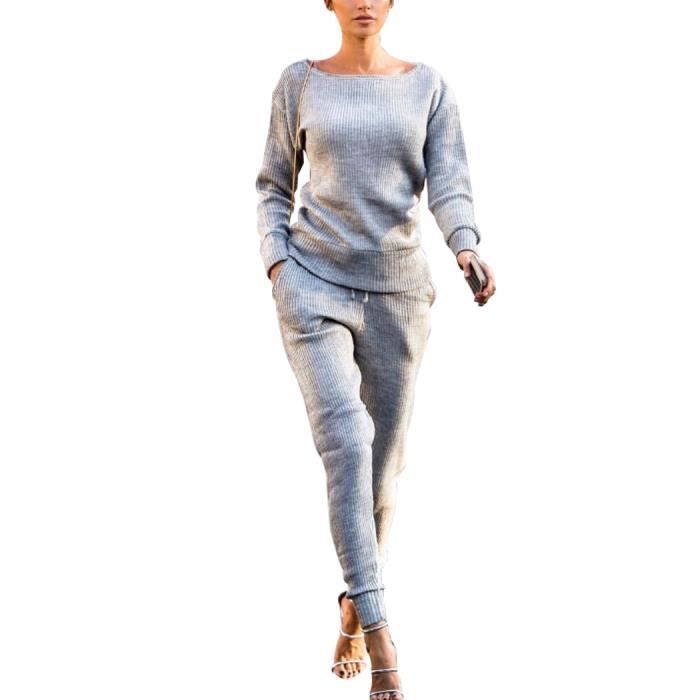 Ensemble De Vêtements - Femme - Survêtement Jogging - Kaki Clair - Grande Taille - Chic Kaki