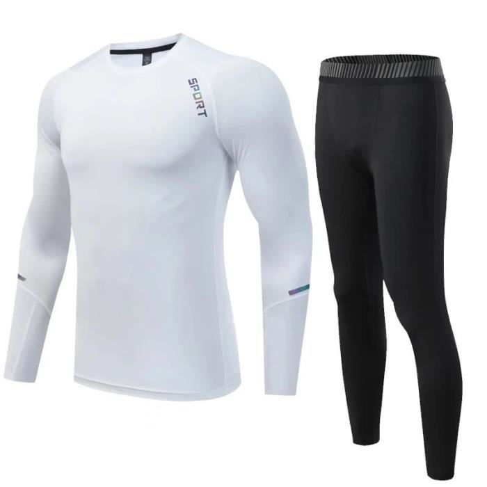 QIXING Sous-vêtements Thermiques U00e0 Manches Longues Pour Homme