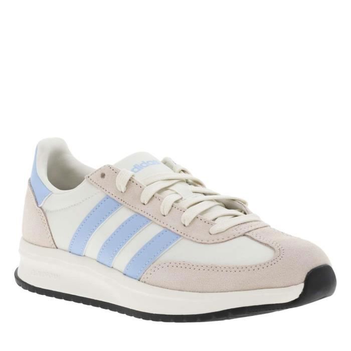 Baskets talon plat ADIDAS Femme Cuir Bleu ciel Lacets