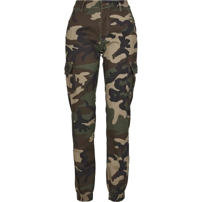pantalon militaire femme taille haute