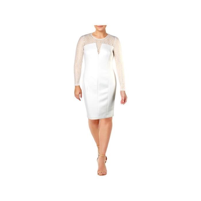 robe calvin klein blanche
