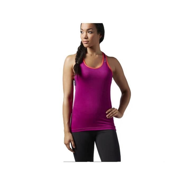 T-Shirt Fitness - REEBOK - Wor Lbt Rose - Femme - Manches courtes - Respirant