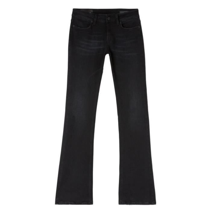 Femme Vêtements Jeans Jeans coupe droite Pantalon en jean Jean Dondup en coloris Noir 