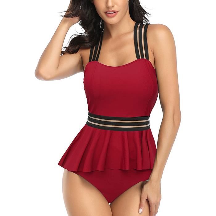 Short De Bain Femme Taille Haute Kfnire - Contrôle Ventre, Séchage Rapide - Maillot De Plage Confy