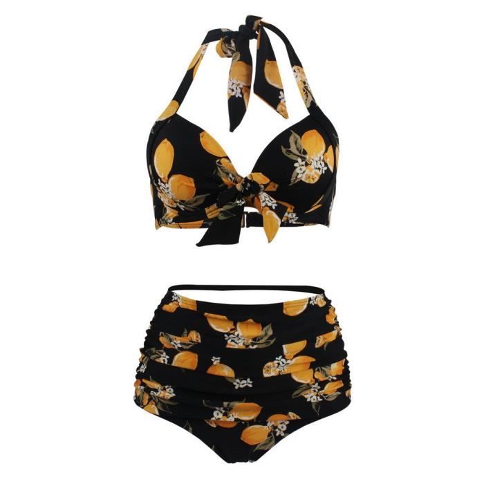 Haut De Bikini Fille Cercles à Pois Noir Et Blanc – Taille 12/14 Ans – Neuf