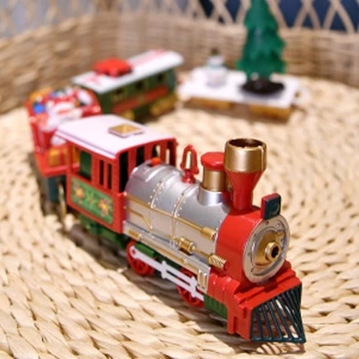 rosemaryrose Ensemble de Petit Train Électrique Train de Train électrique de Noël de Train Jouet,Cadeau de Noël pour Enfants 