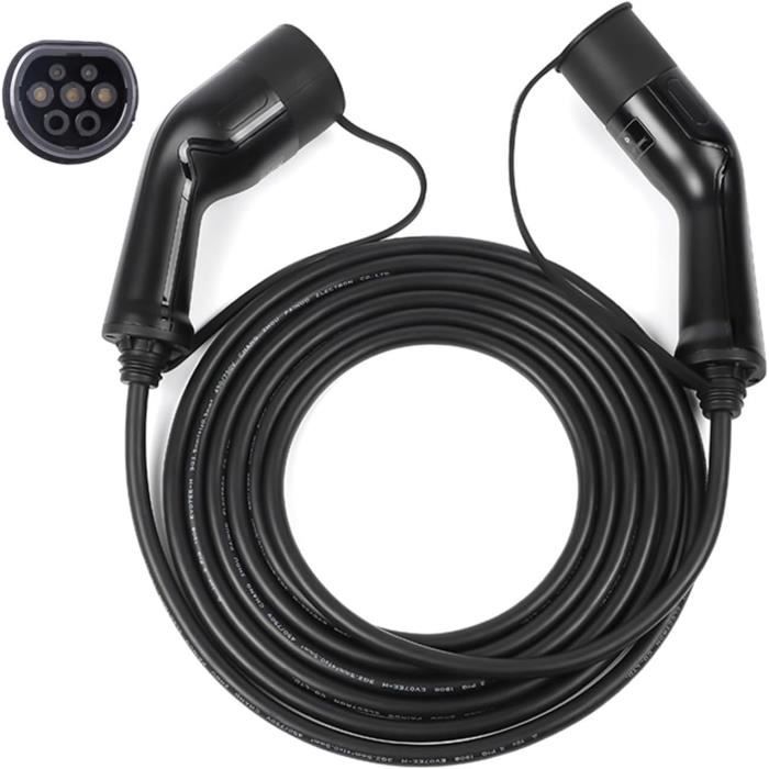 7KW Chargeur Voiture Electrique, Type 2 EVSE Recharge Voiture Electrique Avec écran Numérique (IEC 62196-2, 32A, 6m), Monophasé Borne De Recharge Compatible Avec Tesla, I3, S500, A3, V60 Et PHEVs