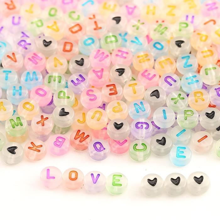 Perles Lettres Rondes Pour Enfant - 373 Pièces, 0,3 Cm - Assortiment De Couleurs - MegaCrea DIY