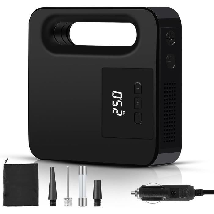 Gonfleur Pneus Voiture Vinabo 12V - Compresseur Air Digital 150PSI, Lampe LED, Arrêt Auto