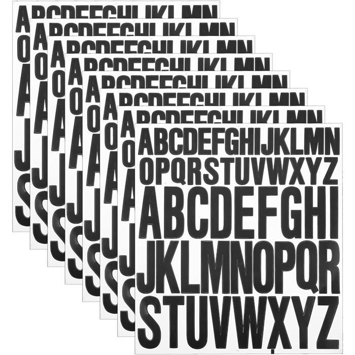 AIEX 8feuilles Lettres Adhésives, 2,5cm 5cm Lettres Adhésives Scrapbooking s Scrapbooking
